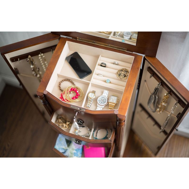 Hives and Honey Robyn Walnut 8-drawer Jewelry Armoire - Brown