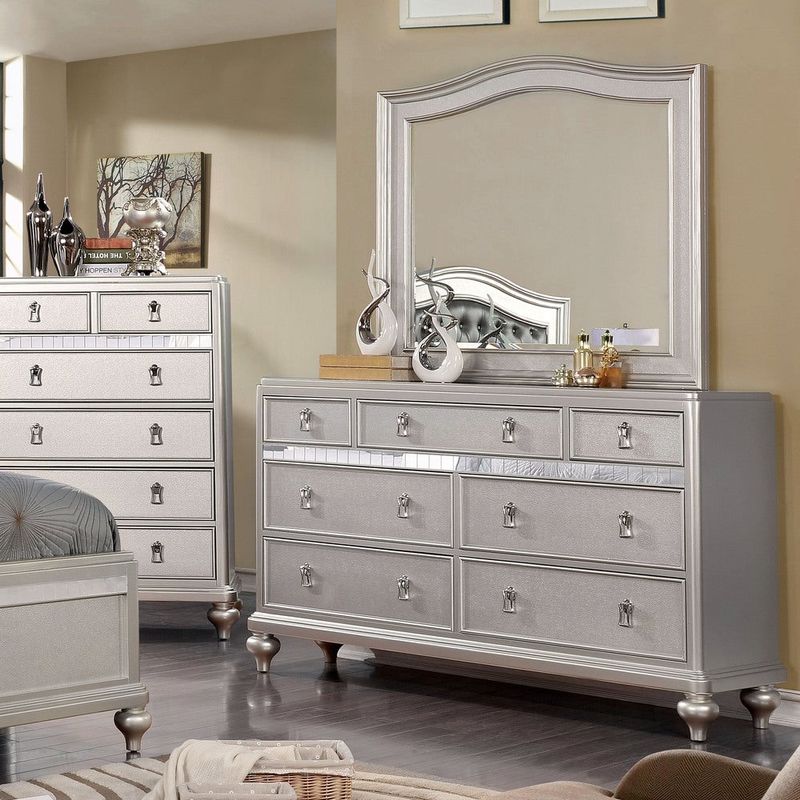 Copper Grove Dzhebel I Traditional 2-piece Dresser and Mirror Set - Rose Gold
