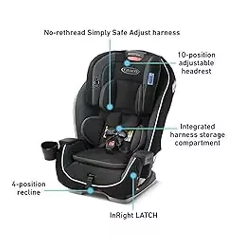 Graco Milestone 3 in 1 Car Seat, Infant to Toddler Car Seat, Gotham