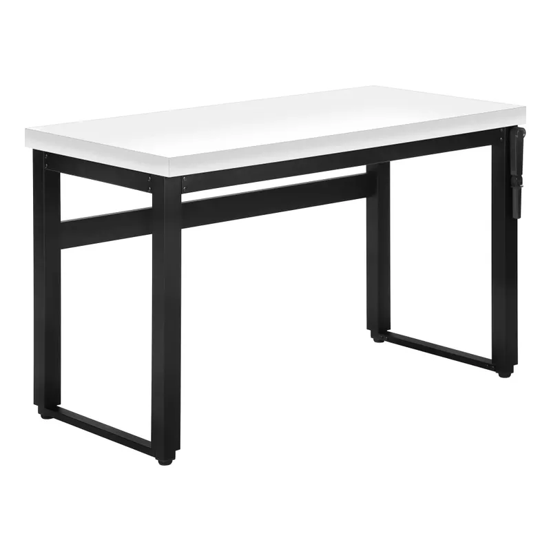 Computer Desk/ Home Office/ Standing/ Adjustable/ 48"L/ Work/ Laptop/ Metal/ Laminate/ White/ Black/ Contemporary/ Modern