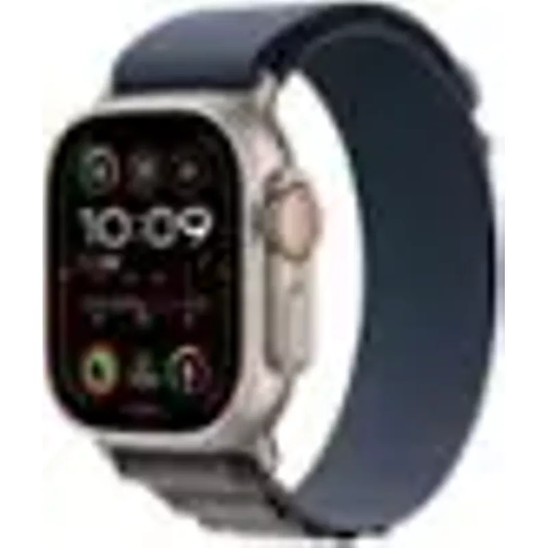 Apple Watch Ultra 2 (GPS + Cellular) 49mm Titanium Case with Blue Alpine Loop - Small - Titanium