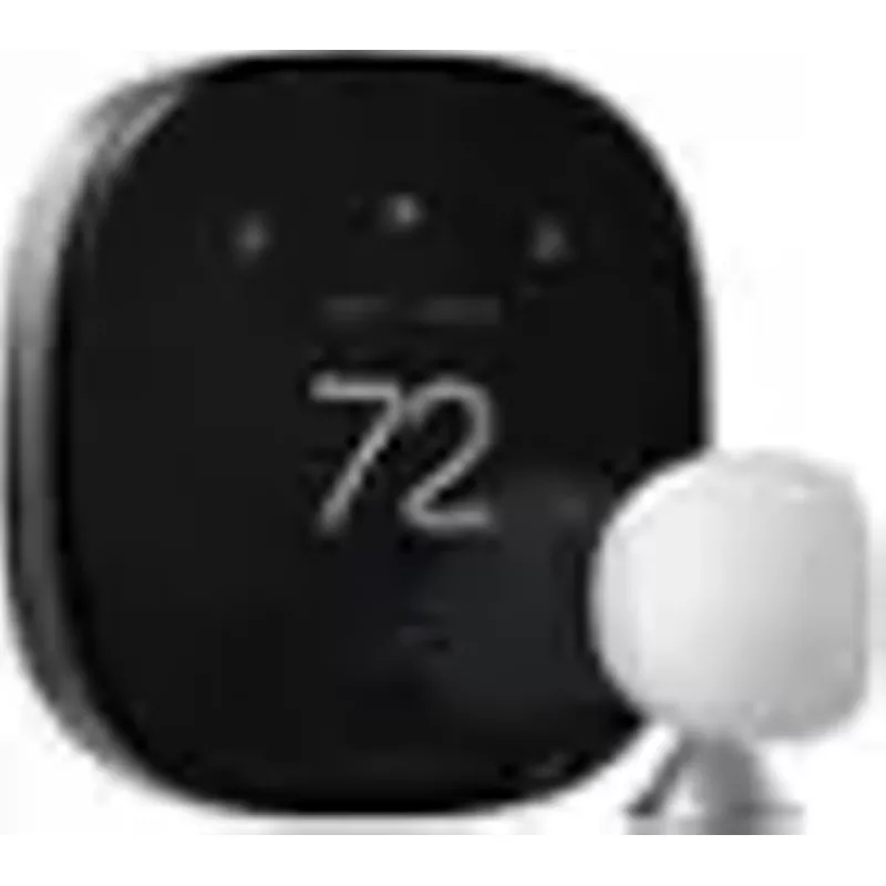 ecobee - Premium Smart Programmable Touch-Screen Thermostat with Siri, Alexa, Apple HomeKit and Google Assistant - Black
