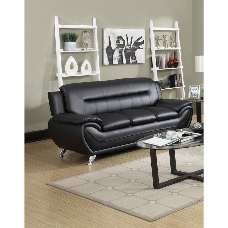 Sanuel 3 pieces living room sets - Camel/Black