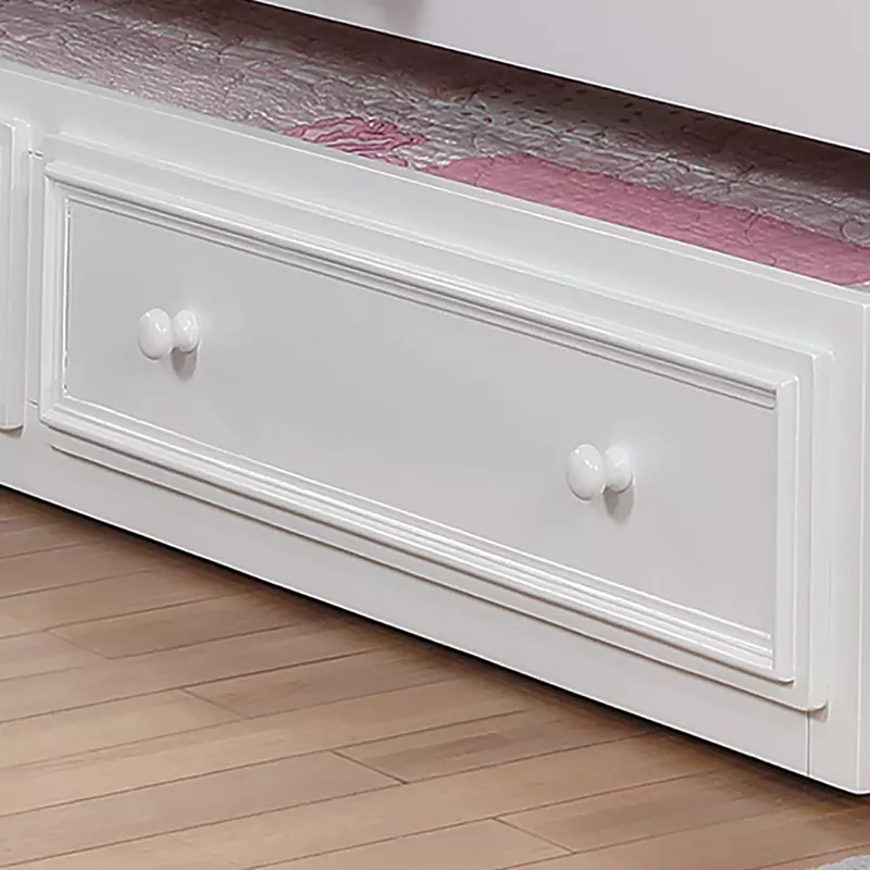 Traditional Solid Wood Trundle Unit in White