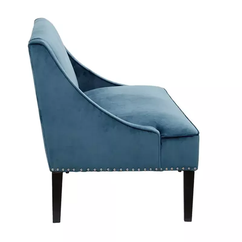 Blue, Brown Avalon Swoop Arm Settee