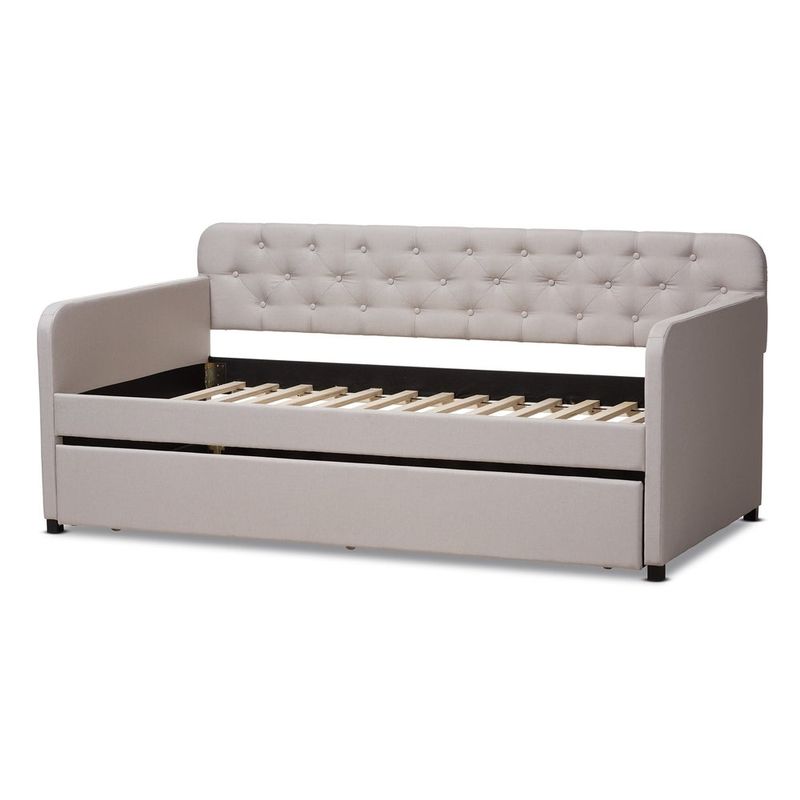 Taylor & Olive Damodar Contemporary Fabric Daybed - Beige