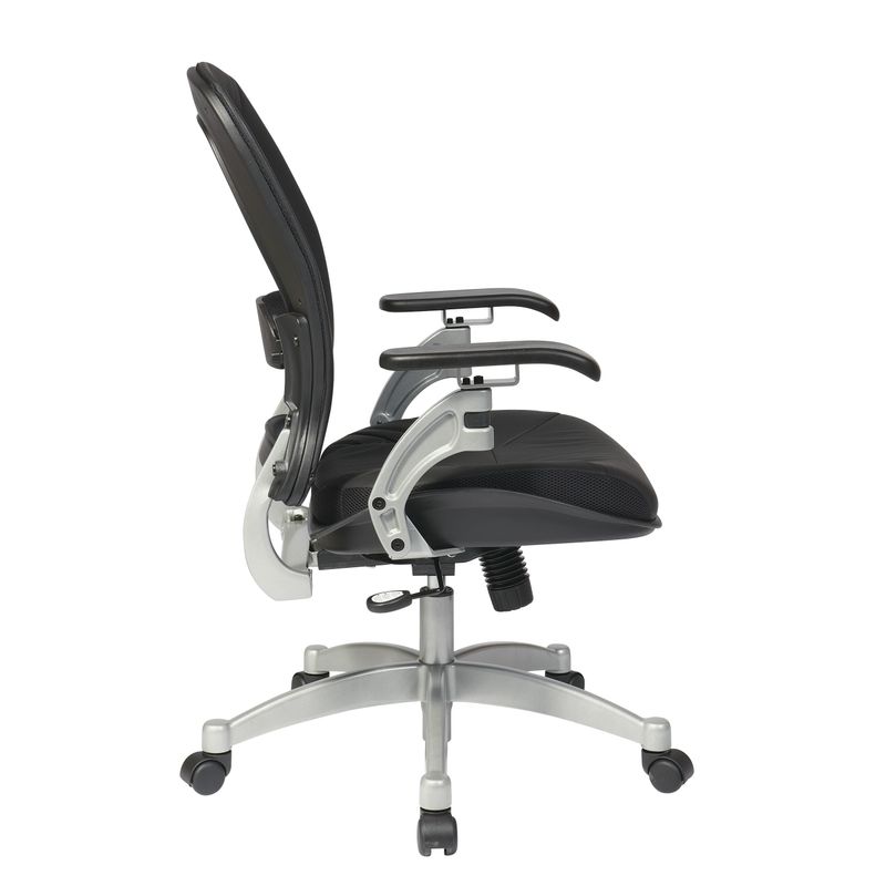 Space 36 Series Ergonomic Padded Leather Seat - Space 36 Series Light Air Grid Manager's Chair