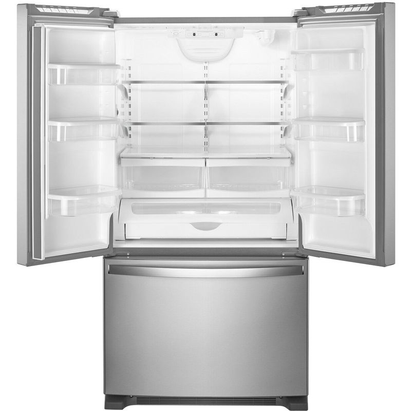 Alt View Zoom 1. Whirlpool - 25.2 Cu. Ft. French Door Refrigerator with Internal Water Dispenser - Stainless Steel