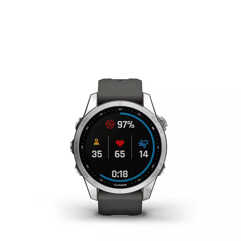 Garmin - fnix 7S GPS Smartwatch 42 mm Fiber-reinforced polymer - Silver