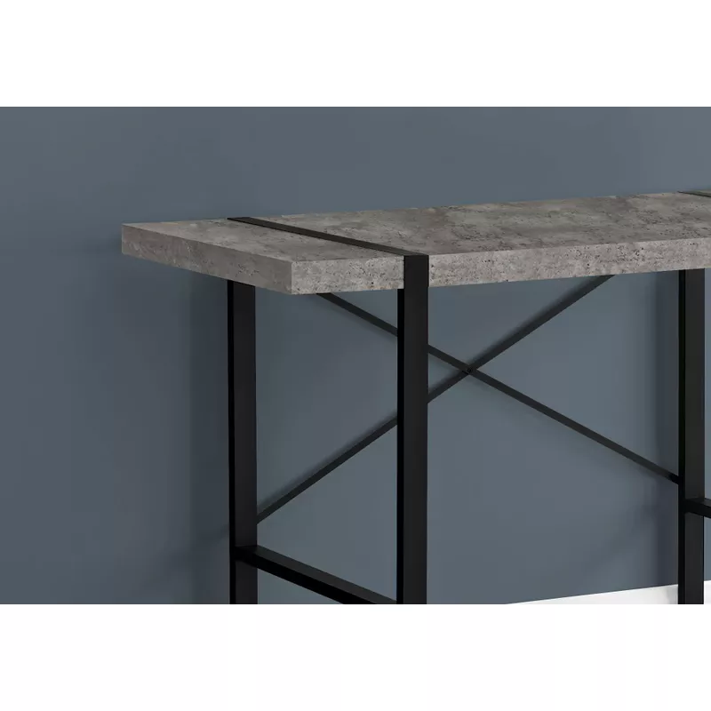 Computer Desk/ Home Office/ Laptop/ 48"L/ Work/ Metal/ Laminate/ Grey/ Black/ Contemporary/ Modern