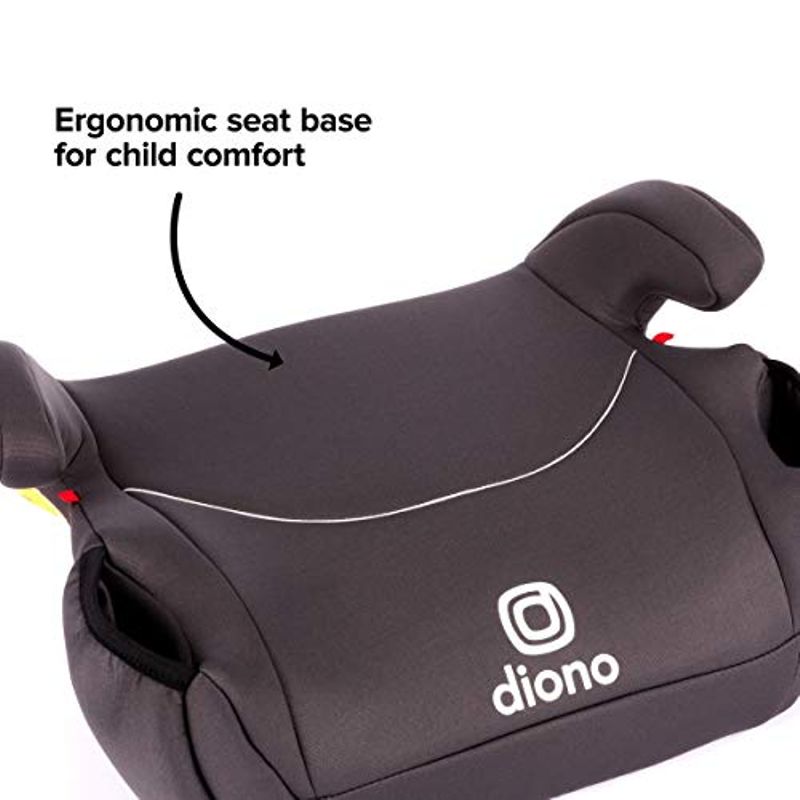 Diono Solana, Pack of 2 Backless Booster Car Seats, Lightweight, Machine Washable Covers, 2 Cup Holders, Charcoal