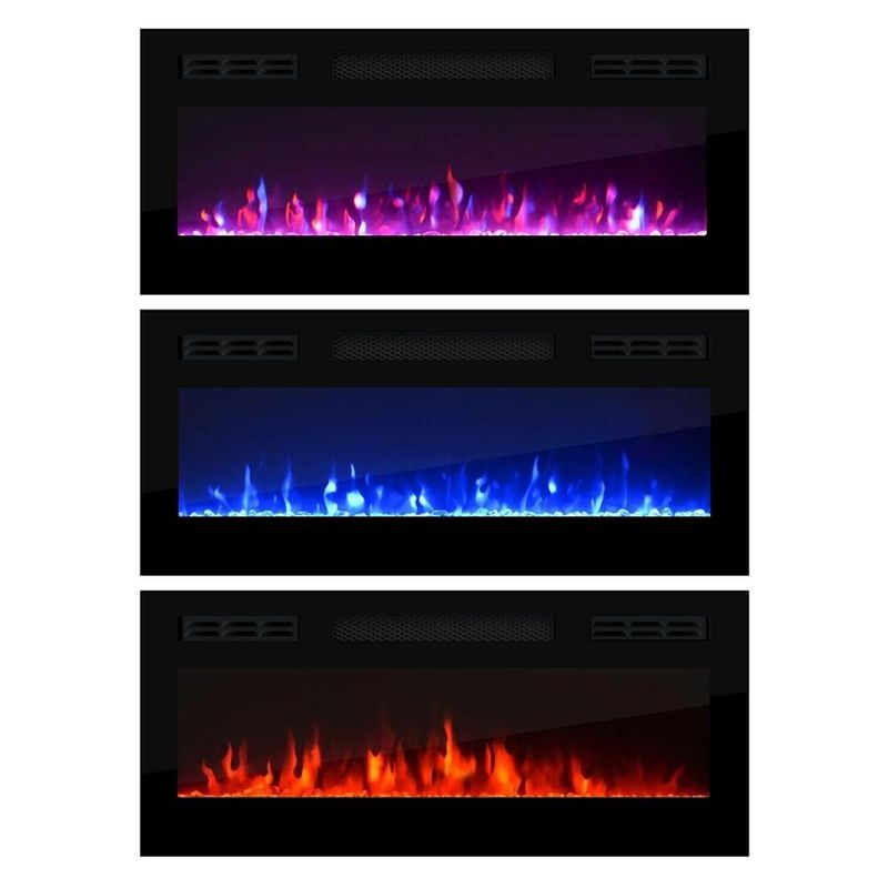 Rent to own Cali EF Wall Mounted Electric Fireplace Modern 72" TV Stand