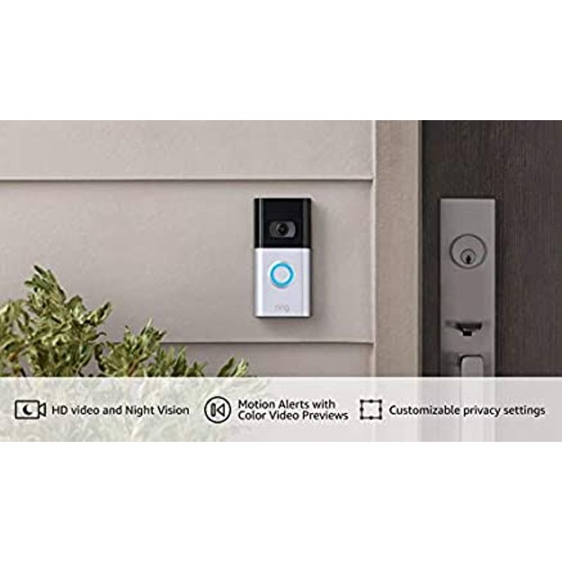 Certified Refurbished Ring Video Doorbell 4  improved 4-second color video previews plus easy installation, and enhanced wifi  2021...