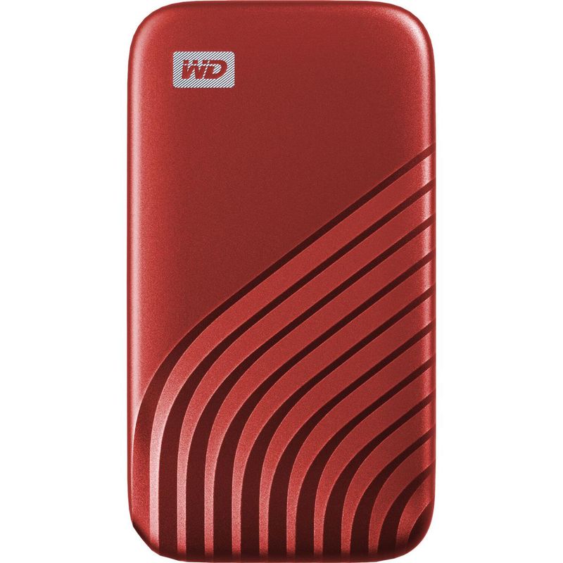WD My Passport 2TB USB 3.2 Gen 2 Type-C Portable External SSD, Red