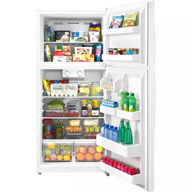 Insignia™ - 18 Cu. Ft. Top-Freezer Refrigerator with Handles - White