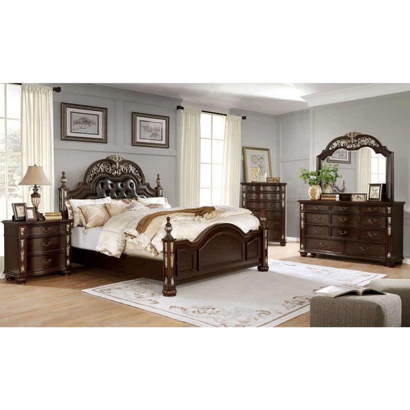Furniture of America Urex Traditional Brown Cherry Solid Wood Dresser - Brown Cherry