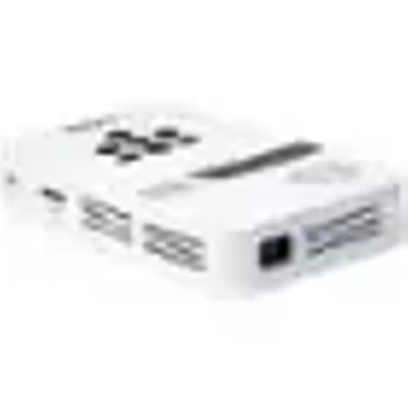 AAXA - Ultra-Portable LED Pico Projector with 100 Minute Li-ion Battery, Native 720P HD Resolution, & Built-in Media Player - White
