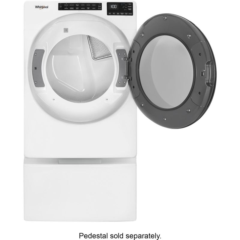 Alt View Zoom 12. Whirlpool - 7.4 Cu. Ft. Stackable Electric Dryer with Wrinkle Shield - White