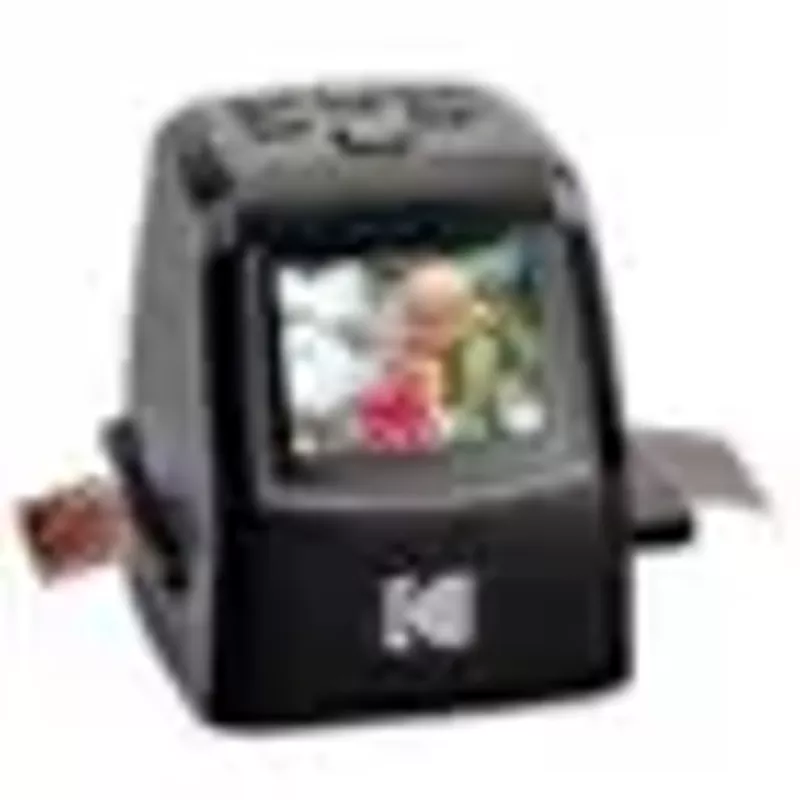 Kodak - Mini Digital Film & Slide Scanner – Converts Film Negatives & Slides to 22 Megapixel JPEG Images – 2.4 LCD Screen - Black