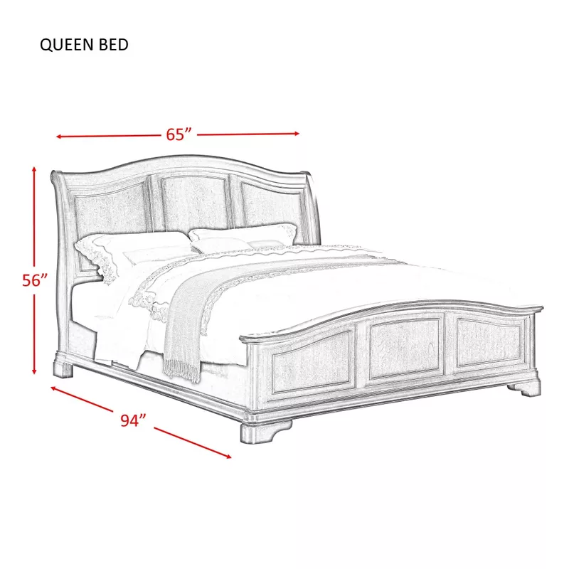 Gracewood Hollow Bujalski Cherry Queen Panel 5-piece Bedroom Set - Cherry - Queen - 5 Piece