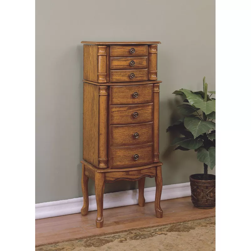 Renwood Jewelry Armoire Oak