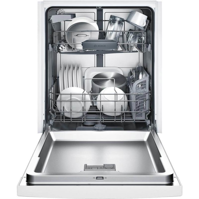 Bosch 50 dBa White 100 Series Front Control Dishwasher 