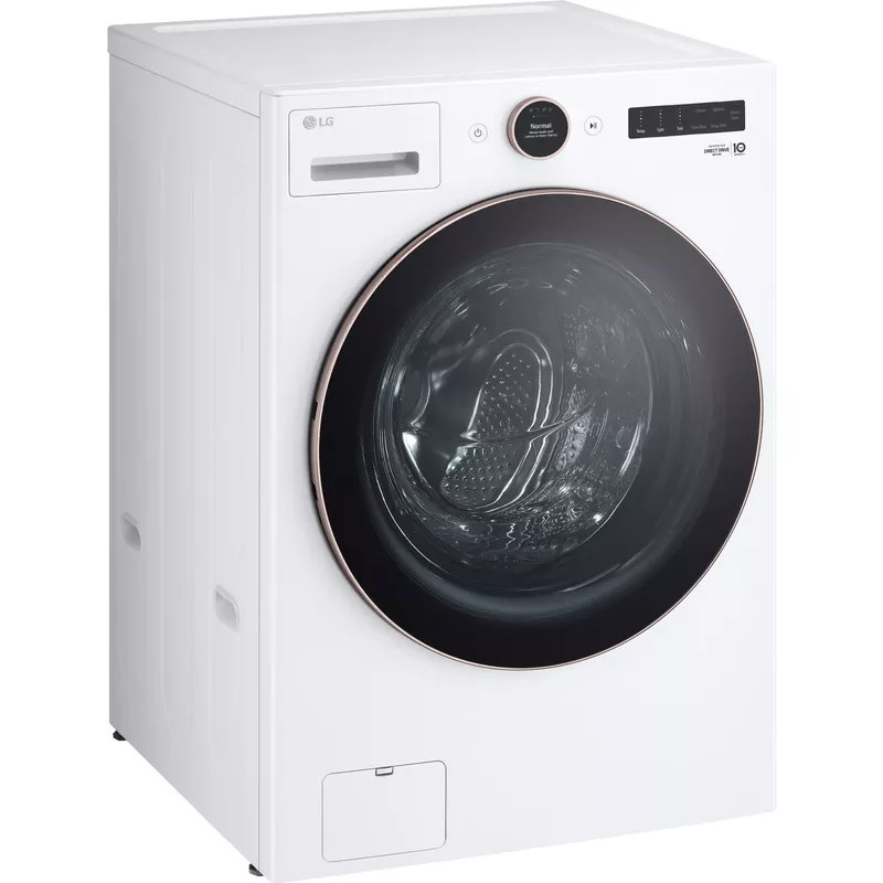 LG - 5.0 Cu. Ft. High-Efficiency Smart Front Load Washer with Steam and TurboWash 360 - White