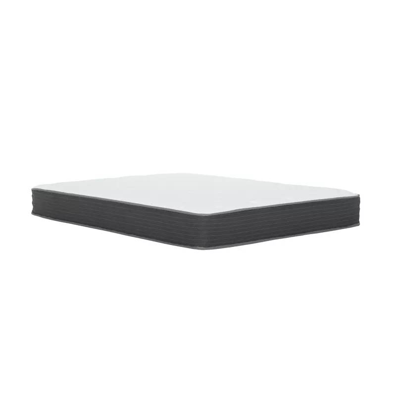 Roncy Queen Platform Bed with Equilibria 8 in. Pocket Spring Hybrid Mattress