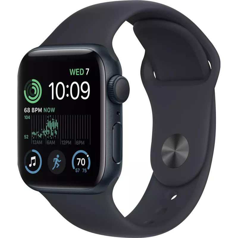 Apple Watch SE - GPS - 44mm - Midnight - Aluminum - Sport Band - M/L
