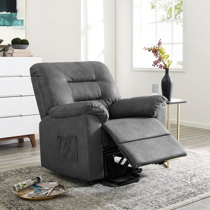 Fayette Power Lift Recliner Chair with Remote - Grey