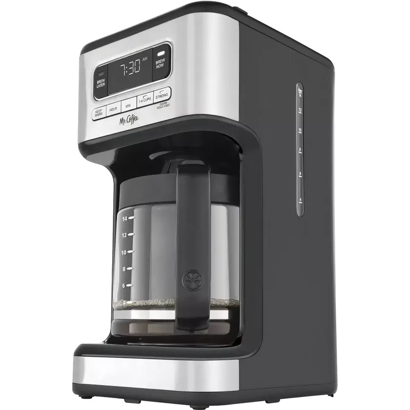 Mr. Coffee - 14-Cup Coffee Maker with Reusable Filter and Advanced Water Filtration - Black