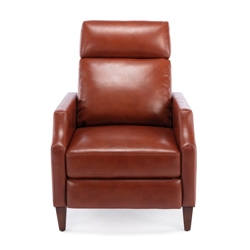 Brooklyn Faux Leather Push Back Recliner by Greyson Living - Caramel