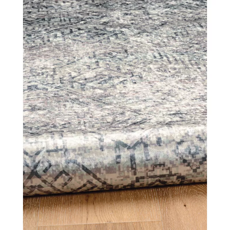 Hutchens Gray And Blue 5X7 Area Rug