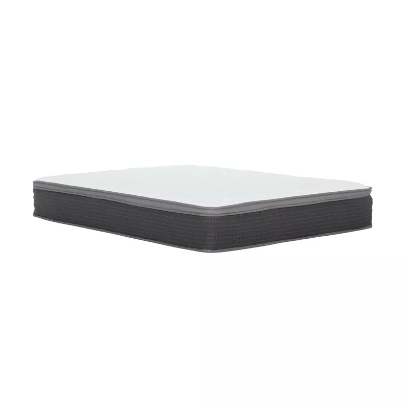 Equilibria 12 in. Medium Memory Foam & Pocket Spring Hybrid Euro Top Bed in a Box Mattress, King