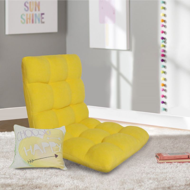 Chic Home Armless Quilted Recliner Chair, Yellow - Yellow