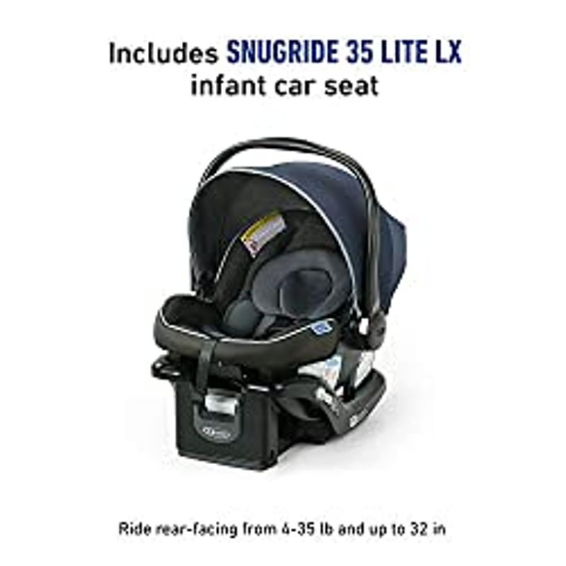 Graco Modes Element LX Travel System | Includes Baby Stroller with Reversible Seat, Extra Storage, Child Tray, One Hand Fold and...