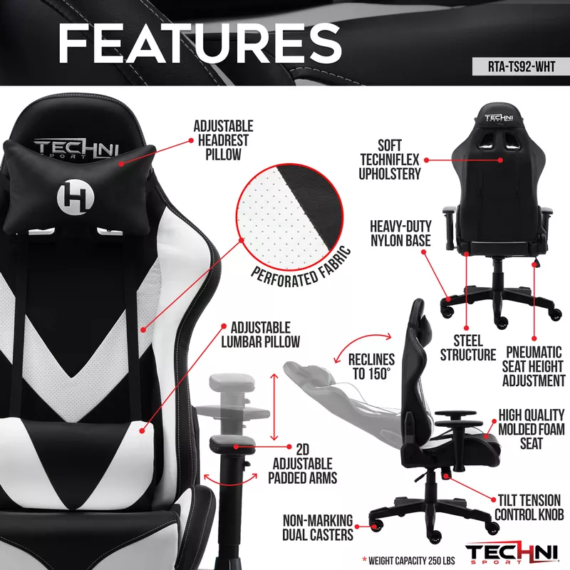 Office-PC/Gaming Chair, White