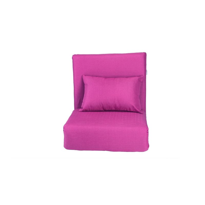 Loungie Relaxie Linen 5-position Adjustable Flip Chair/Sleeper/Dorm - Pink