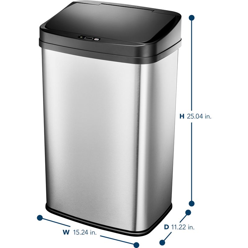 Alt View Zoom 12. Insignia™ - 13 Gal. Automatic Trash Can - Stainless Steel