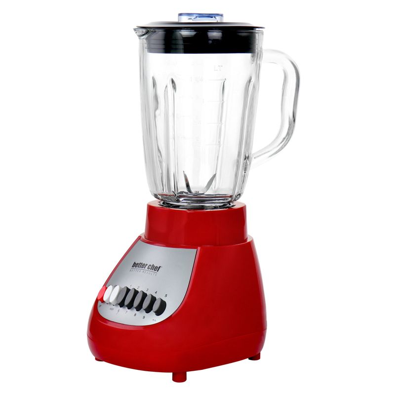 Better Chef 10 Speed 350 Watt Glass Jar Blender Red - 42 oz - 42 oz