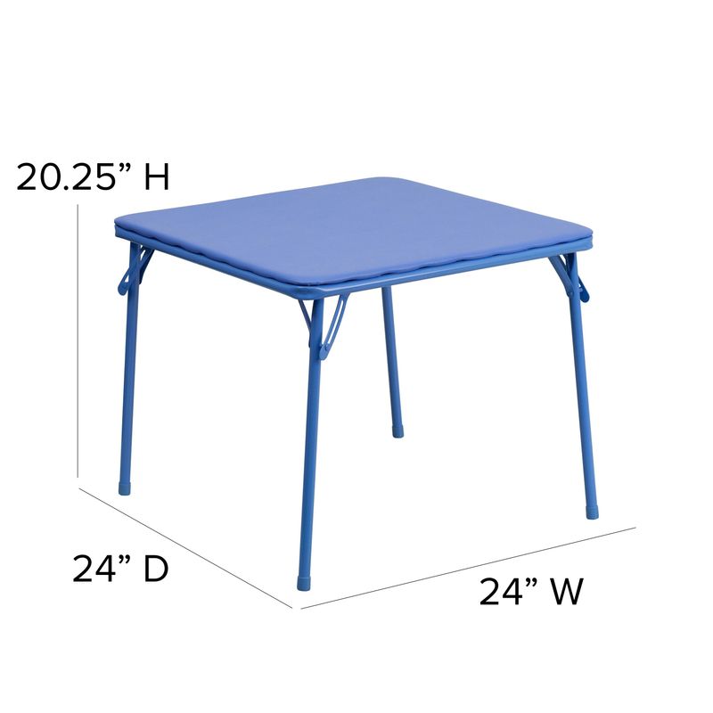 Kids 3 Piece Folding Table and Chair Set - Kids Activity Table Set - Tan