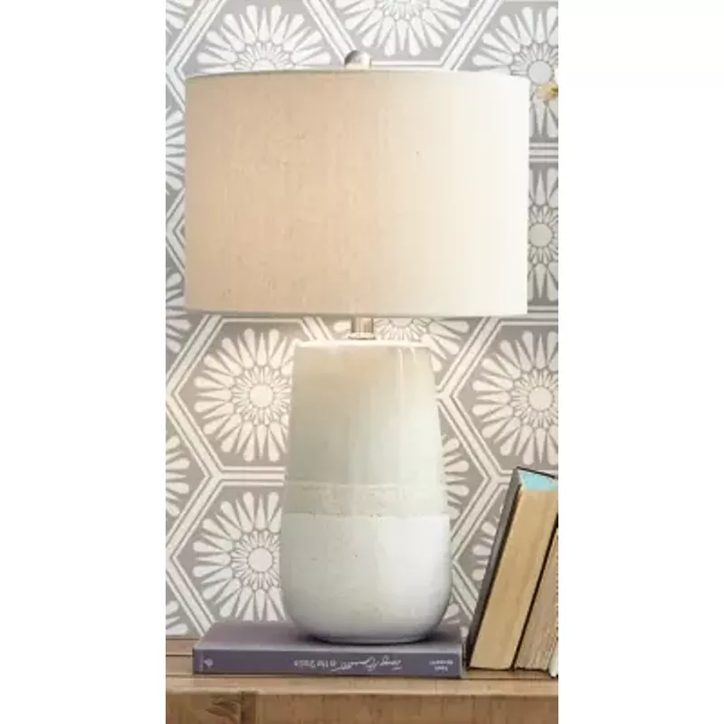 Beige/White Shavon Ceramic Table Lamp (1/CN)