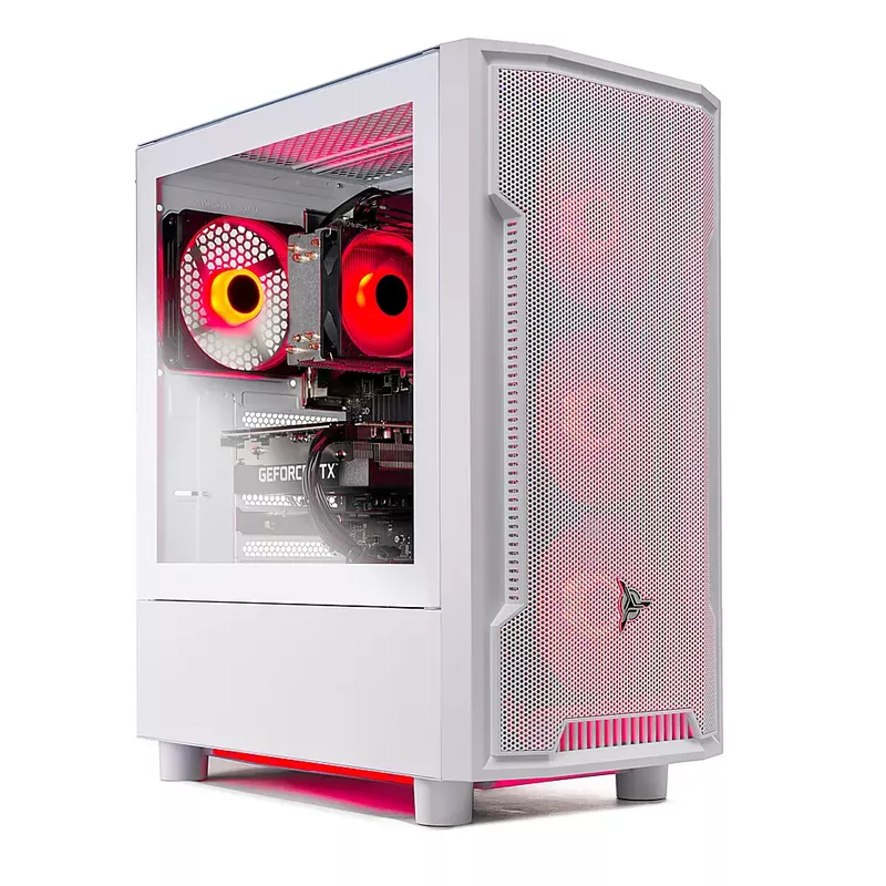 Skytech Gaming - Archangel 4 Gaming Desktop PC - AMD Ryzen 5 7600X - 32GB Memory - AMD Radeon 7600 - 1TB NVMe SSD - White