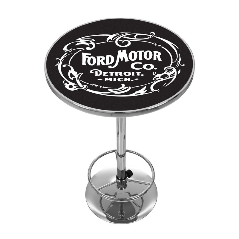 Ford Chrome Pub Table - Vintage 1903 Ford Motor Co. - Pub Table - Vintage 1903 Ford Motor Co.