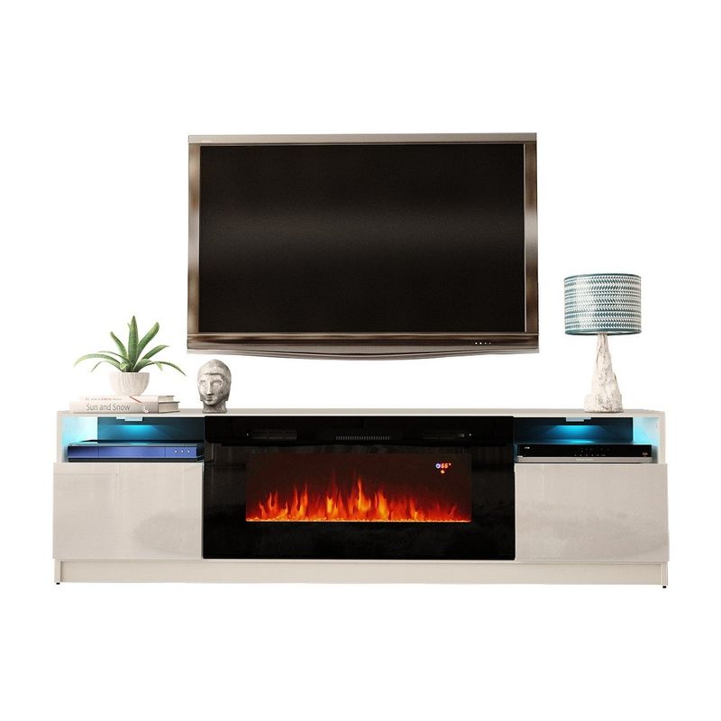 Strick & Bolton Amsden Electric Fireplace TV Stand - Black