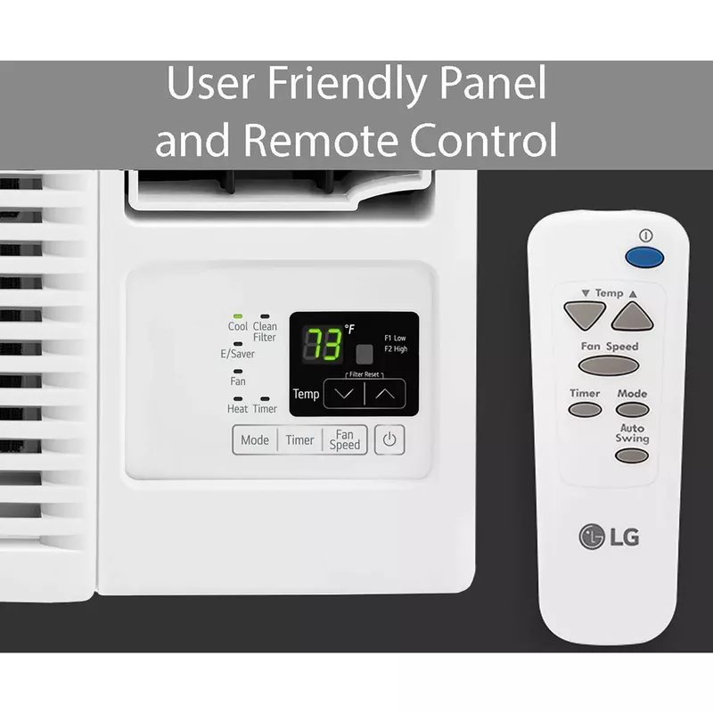 LG - 550 Sq. Ft. 12,000 BTU Smart Window Air Conditioner with 11,200 BTU Heater - White