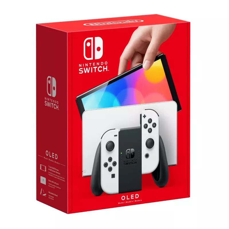 Nintendo - Switch OLED White + Nintendo Switch Sports BUNDLE