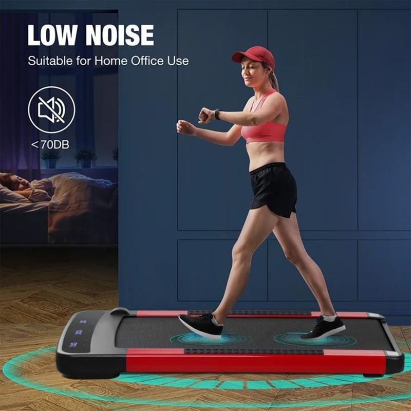 Zenova Walking Pad Treadmill With Wireless Electronic Remote Control - Red