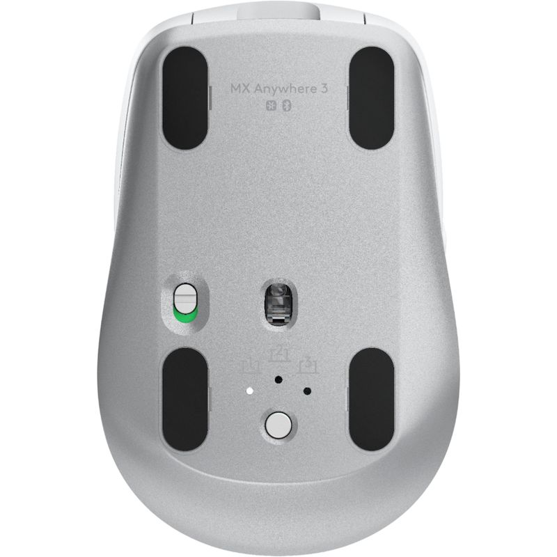 Alt View Zoom 17. Logitech - MX Anywhere 3 Wireless Bluetooth Fast Scrolling Mouse with Customizable Buttons - Pale Gray