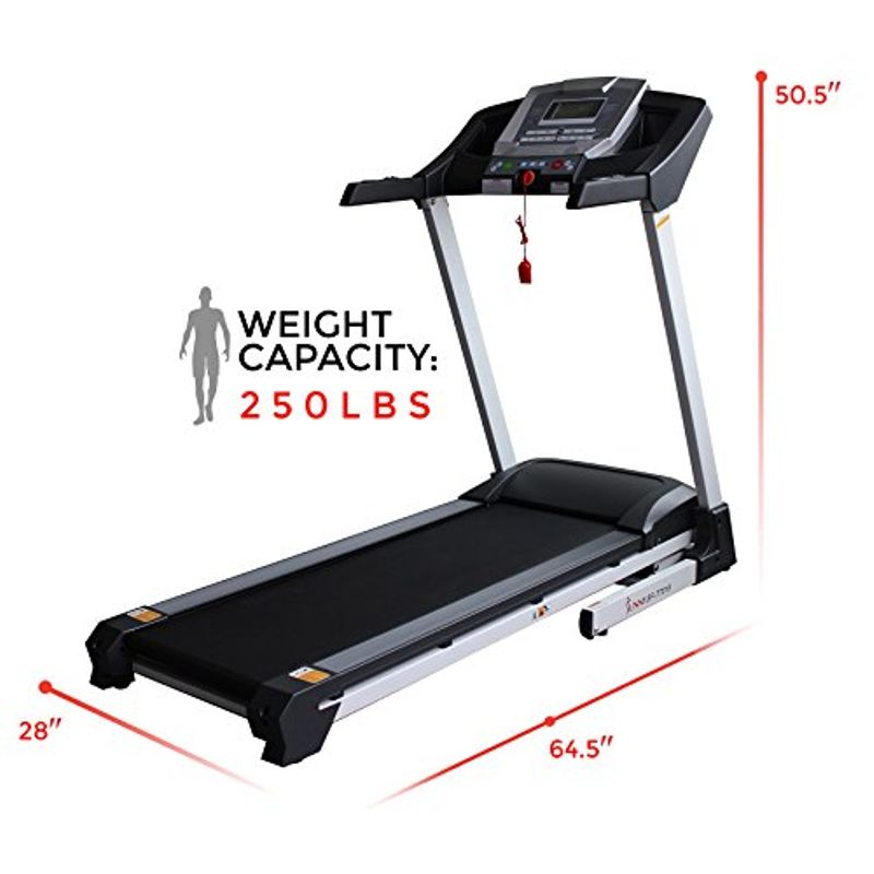 Sunny Health & Fitness SF-T7515 Smart Treadmill with Auto Incline, Sound System, Bluetooth and Phone Function